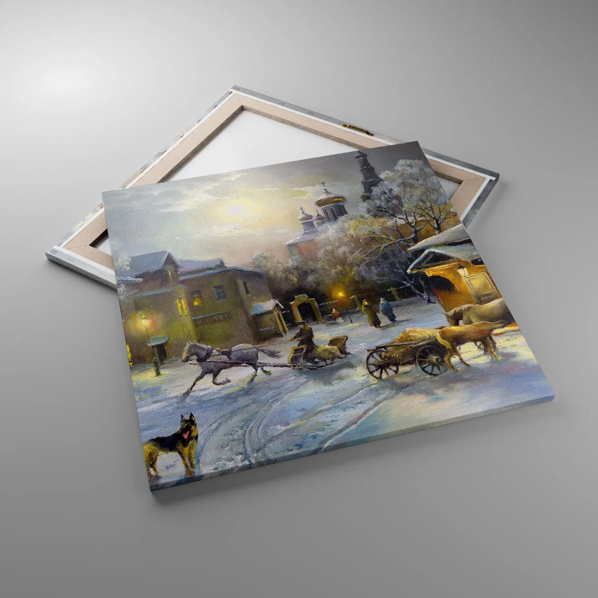 Impression sur toile - Image sur toile - La magie de l'hiver russe - 70x70 cm