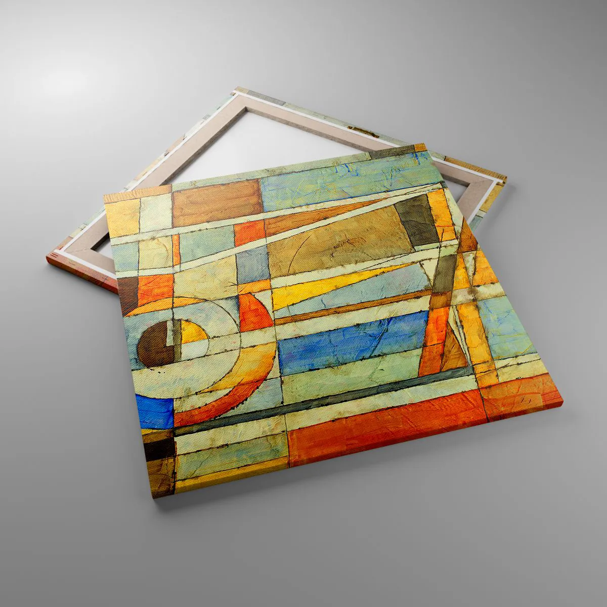 Tablou pe pânză - Cubismul în construcție - 70x70 cm