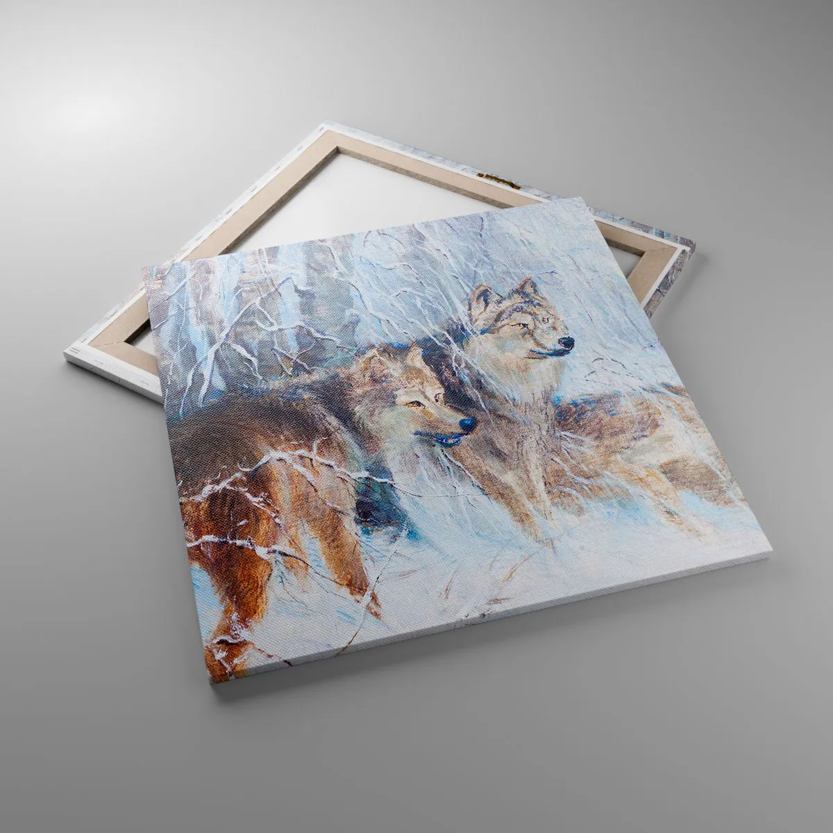 Impression sur toile - Image sur toile - Attention! Ca arrive ... - 70x70 cm