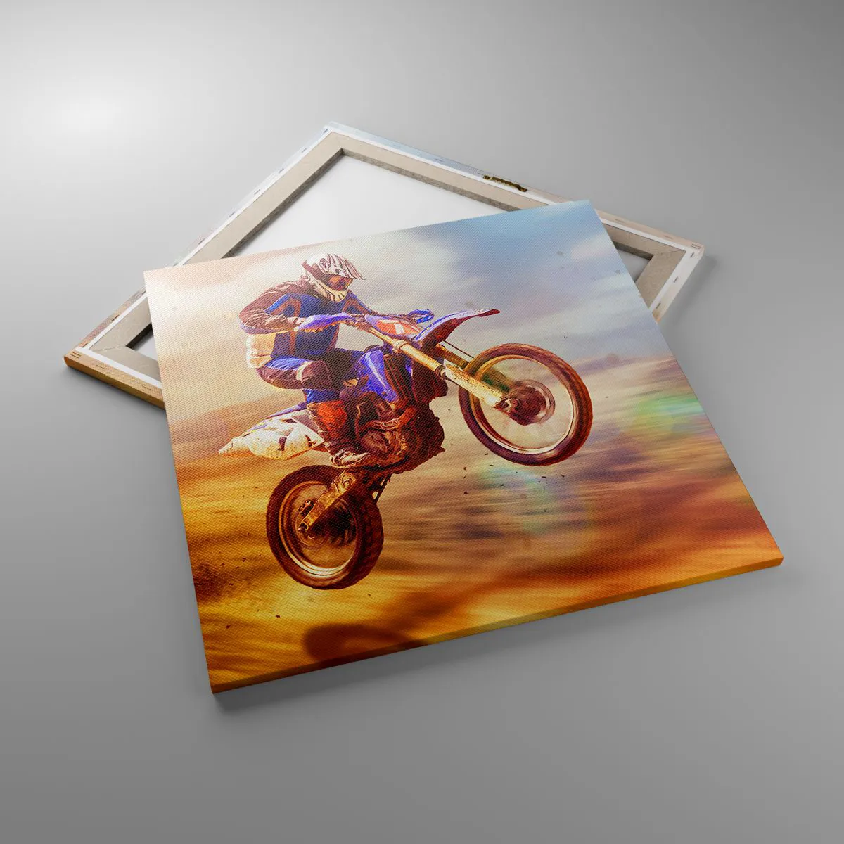 Impression sur toile - Image sur toile - Vertiges à moto - 70x70 cm