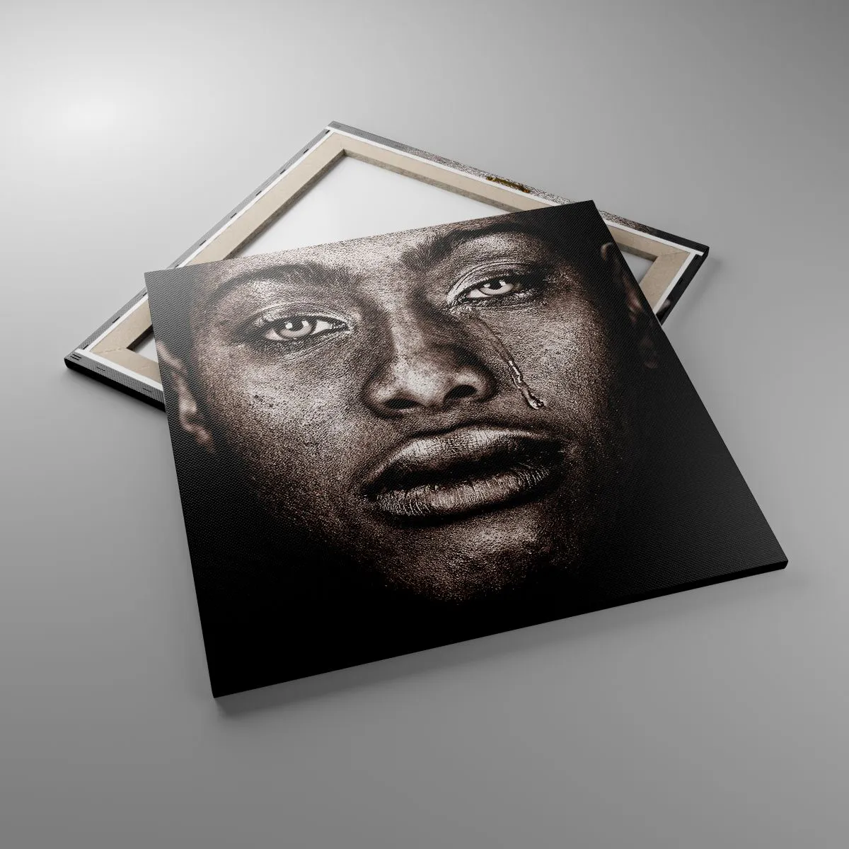 Impression sur toile - Image sur toile - Une larme - 70x70 cm