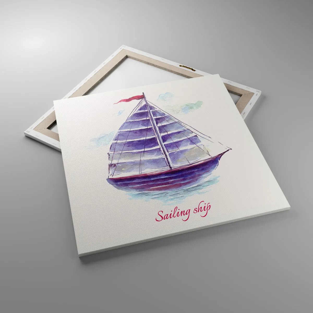 Impression sur toile - Image sur toile - Plein de voiles et d’eau calme - 70x70 cm