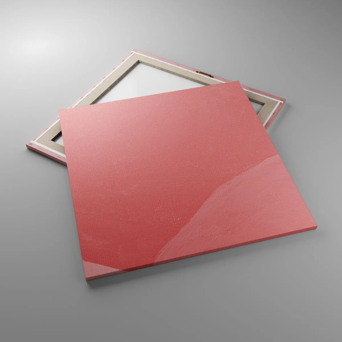 Quadro em tela - Composição orgânica em rosa - 70x70 cm