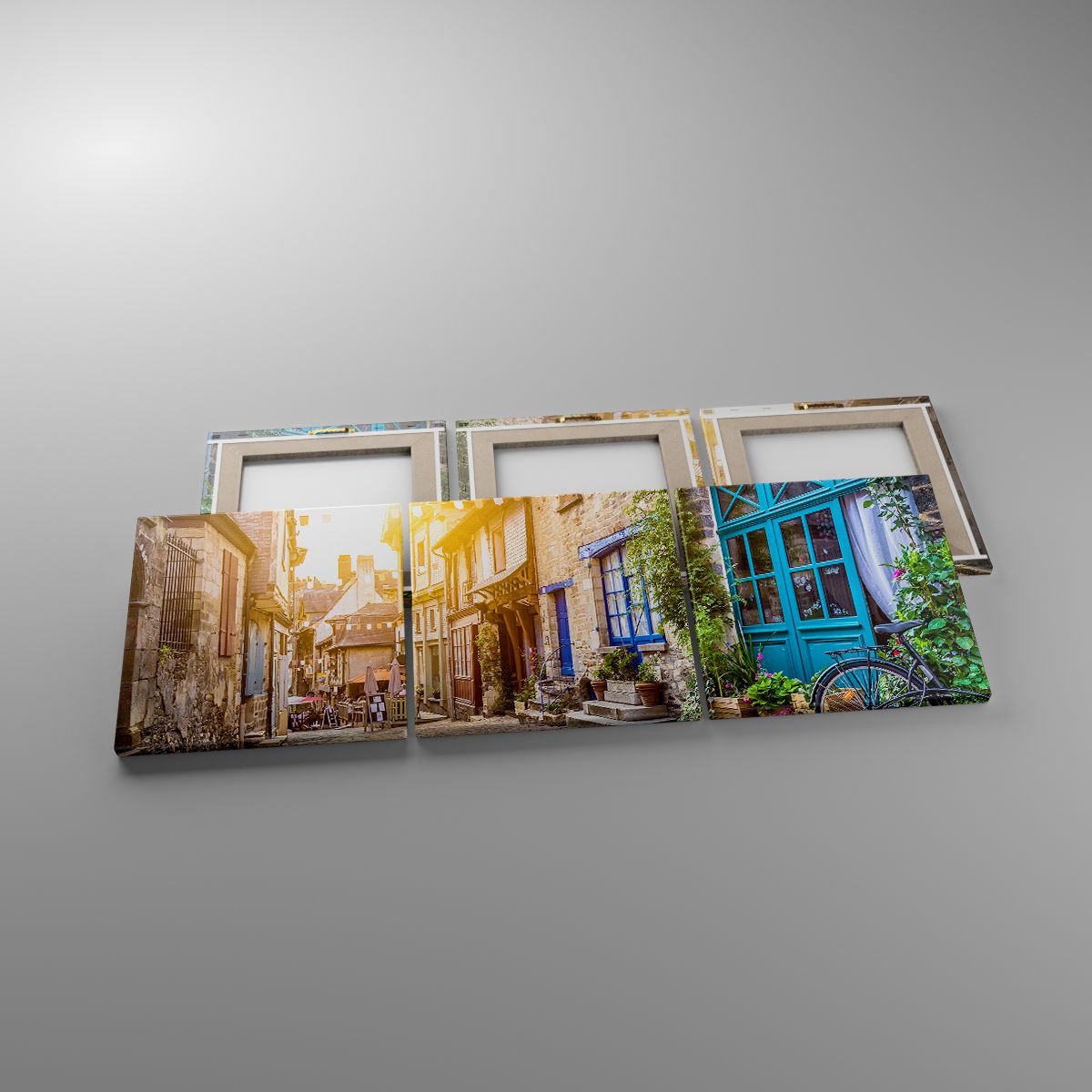 Leinwandbild Stadt, Leinwandbild Frankreich, Leinwandbild Die Architektur, Leinwandbild Gasse, Leinwandbild Sonnenstrahlen