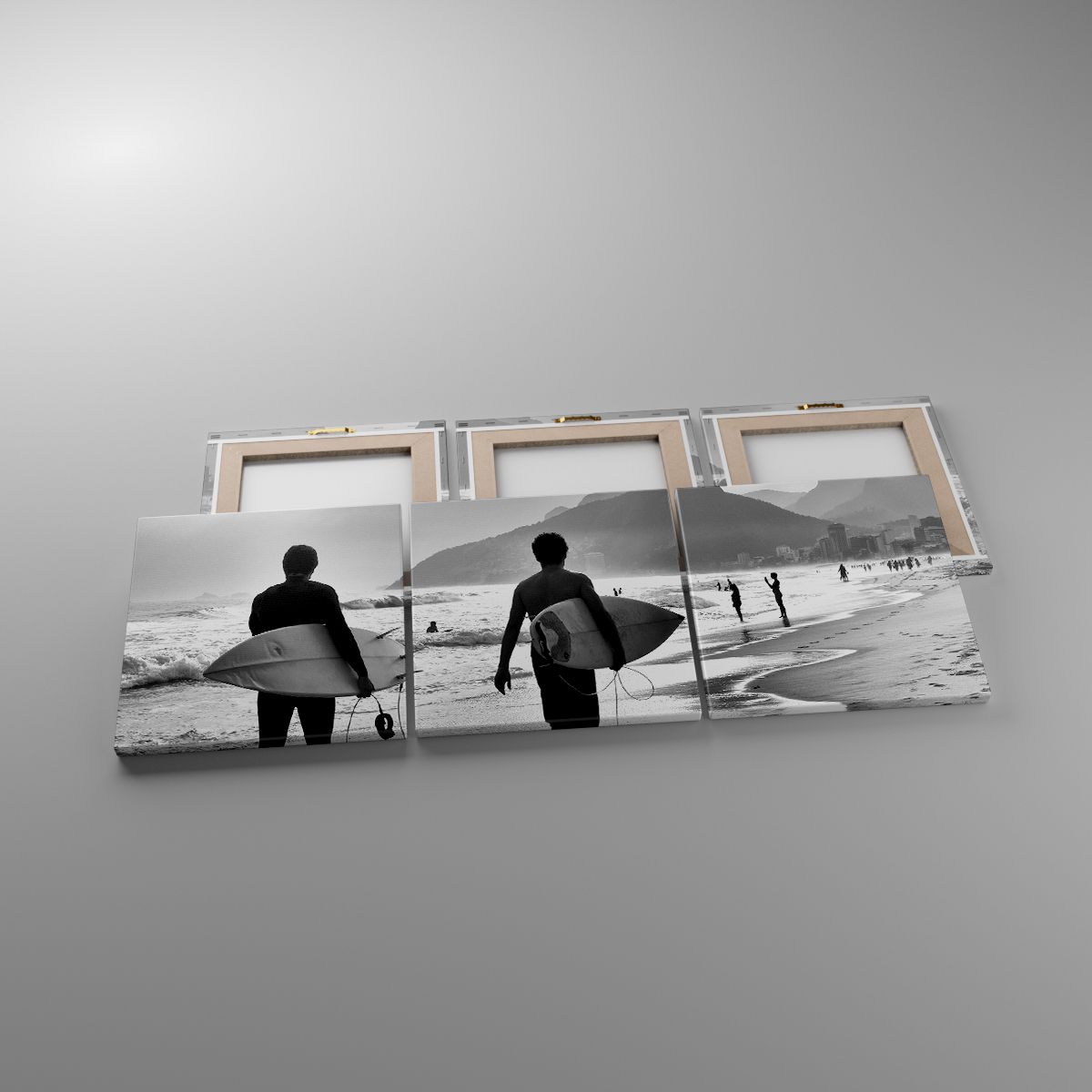 Leinwandbild Surfer, Leinwandbild Brasilien, Leinwandbild Meer, Leinwandbild Strand, Leinwandbild Schwarz Und Weiß