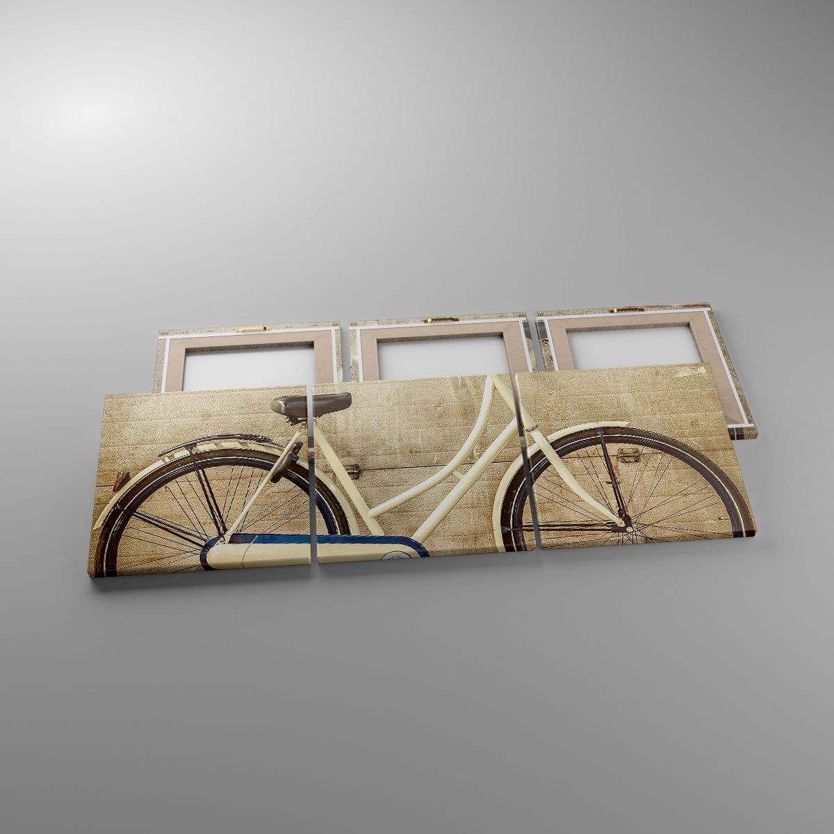 Leinwandbild Wandgemälde, Leinwandbild Fahrrad, Leinwandbild Platten, Leinwandbild Jahrgang, Leinwandbild Kunst