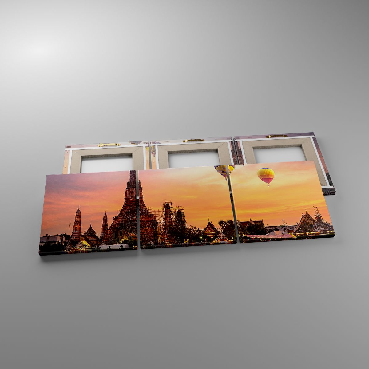 Leinwandbild Bangkok, Leinwandbild Tempel Der Morgenröte, Leinwandbild Thailand, Leinwandbild Luftballons, Leinwandbild Asien