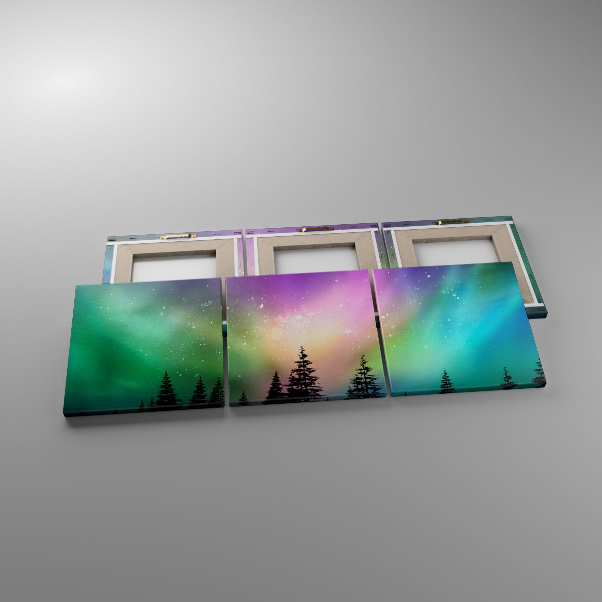 Cuadro Paisaje, Cuadro Aurora Boreal, Cuadro Las Estrellas, Cuadro Bosque, Cuadro Naturaleza