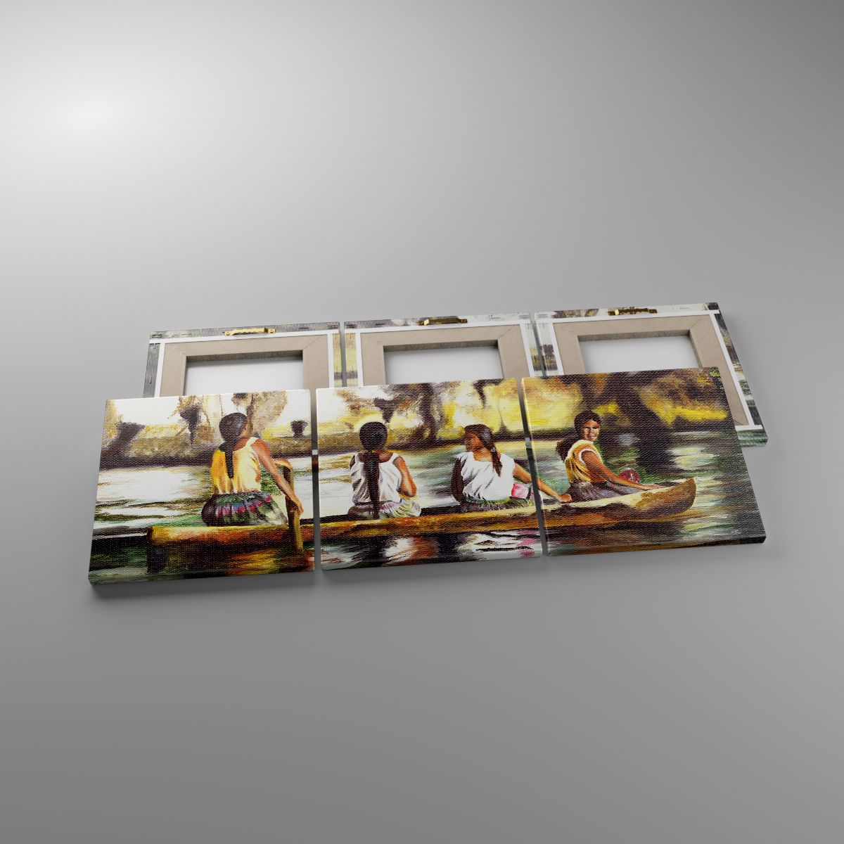 Leinwandbild Reisen, Leinwandbild Landschaft, Leinwandbild Fluss, Leinwandbild Personen, Leinwandbild Kunst