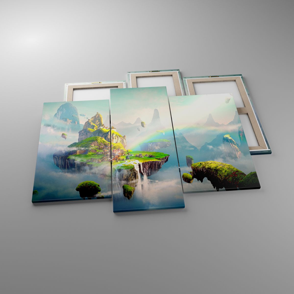 Leinwandbild Fantastisch, Leinwandbild Abstraktion, Leinwandbild Landschaft, Leinwandbild Regenbogen, Leinwandbild Wasserfall