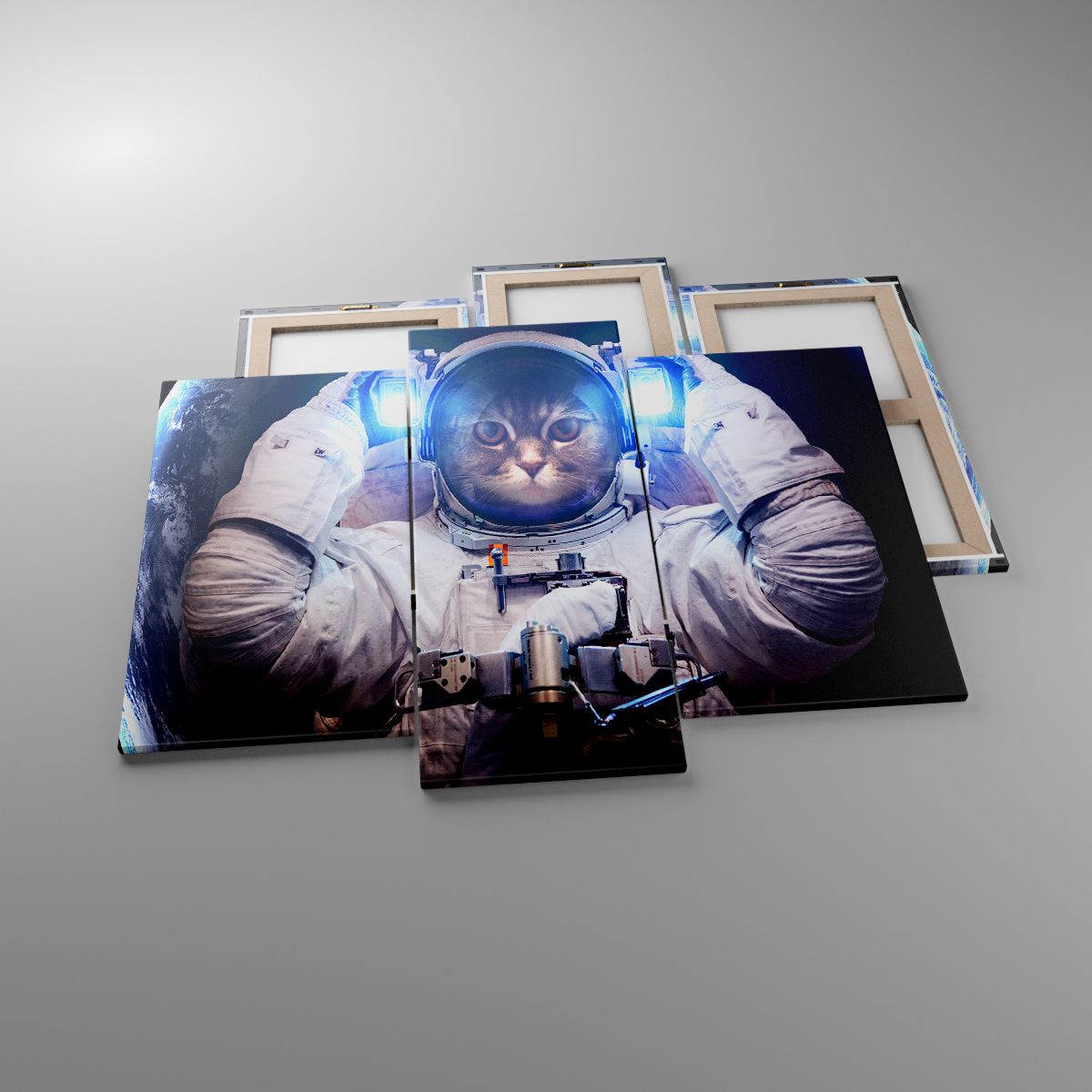 Leinwandbild Abstraktion, Leinwandbild Astronaut, Leinwandbild Kosmos, Leinwandbild Kunst, Leinwandbild Katze