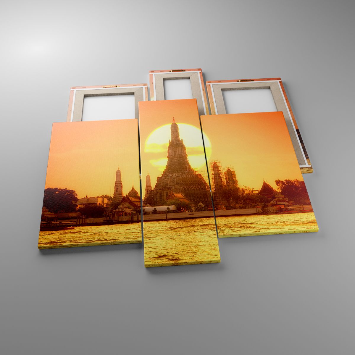 Cuadro Bangkok, Cuadro Templo Del Amanecer, Cuadro Tailandia, Cuadro Sol, Cuadro Budismo