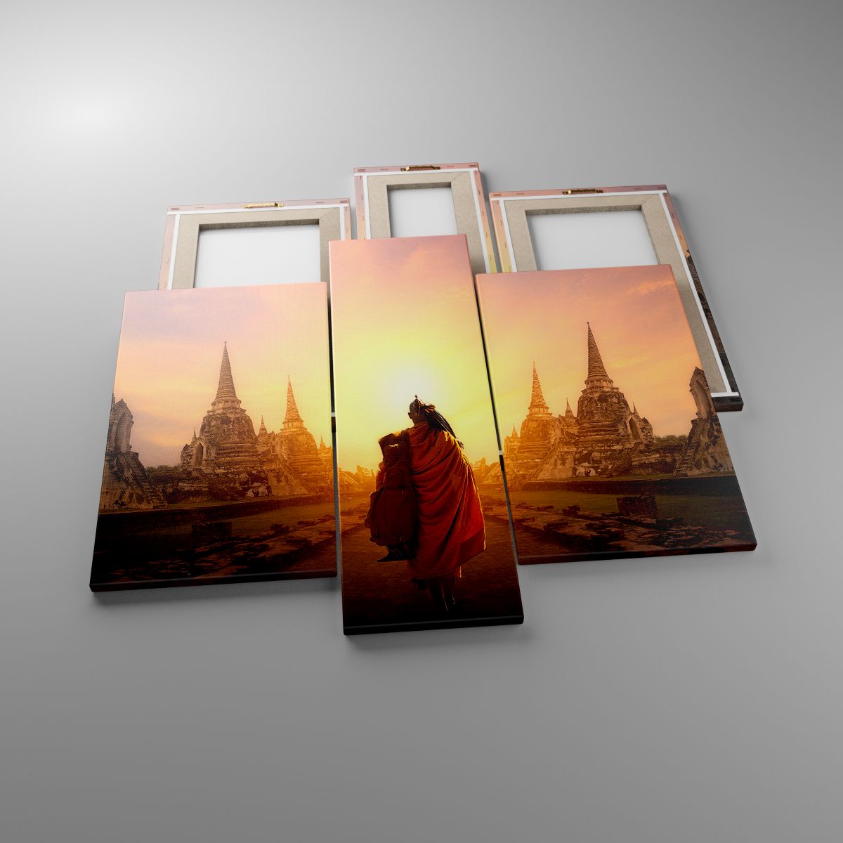 Leinwandbild Thailand, Leinwandbild Buddhismus, Leinwandbild Tempel, Leinwandbild Mönch, Leinwandbild Meditation