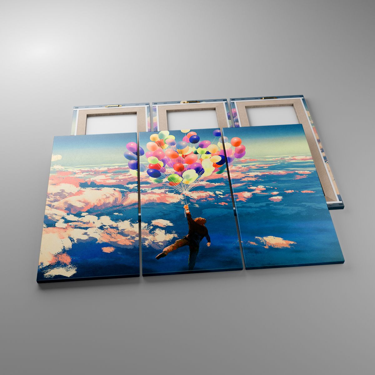 Leinwandbild Für Kinder, Leinwandbild Bunte Luftballons, Leinwandbild Abstraktion, Leinwandbild Kunst, Leinwandbild Traum
