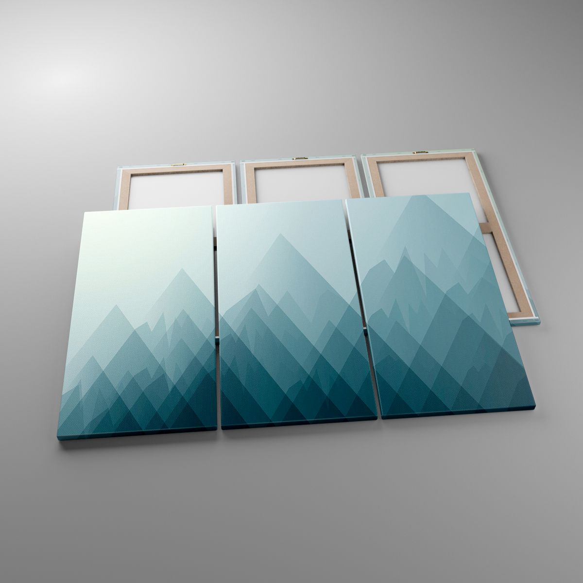 Leinwandbild Berge, Leinwandbild Abstraktion, Leinwandbild Kunst, Leinwandbild Dreiecke, Leinwandbild Moderne Kunst