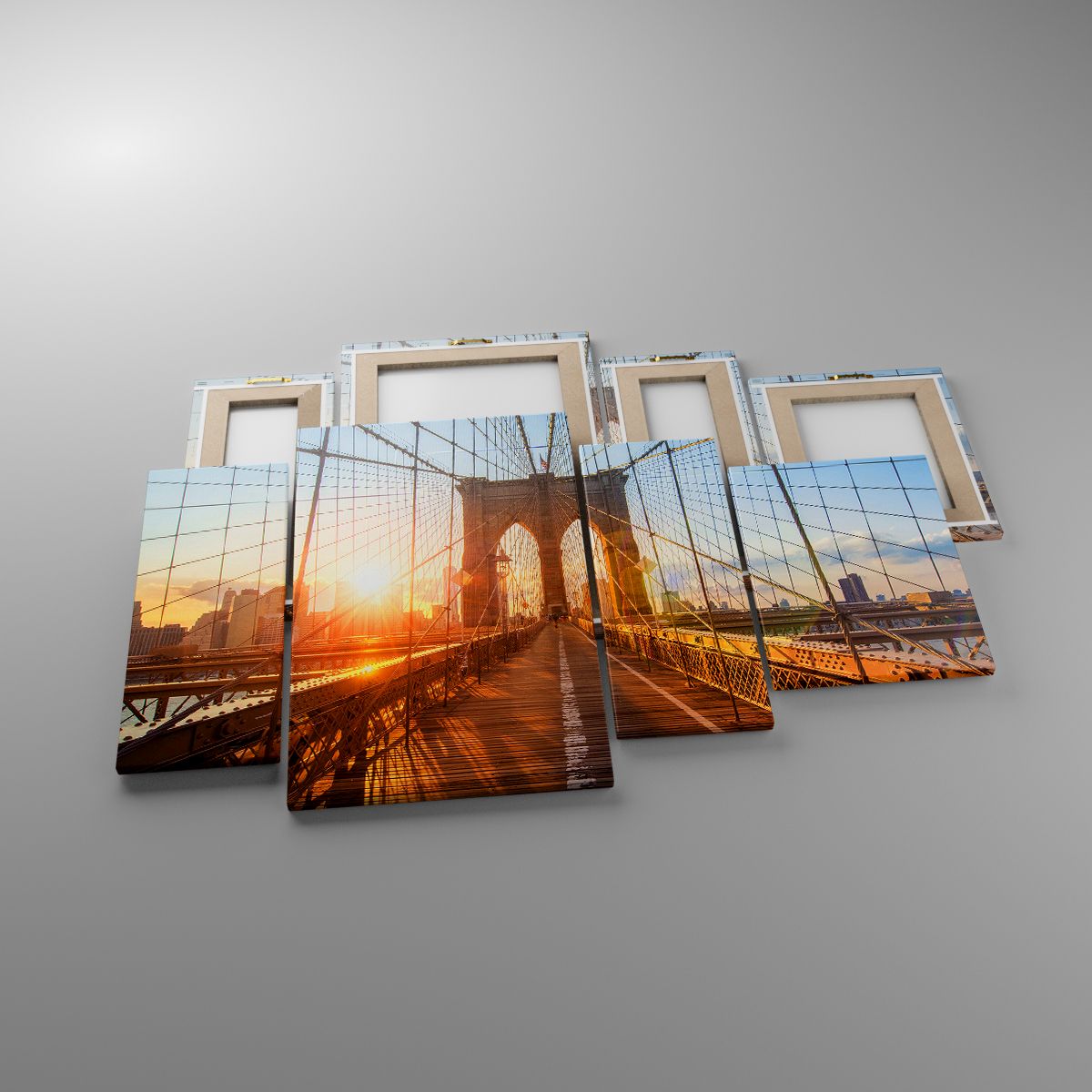 Obrazy Nowy Jork, Obrazy Most Brookliński, Obrazy Architektura, Obrazy Manhattan, Obrazy Słońce