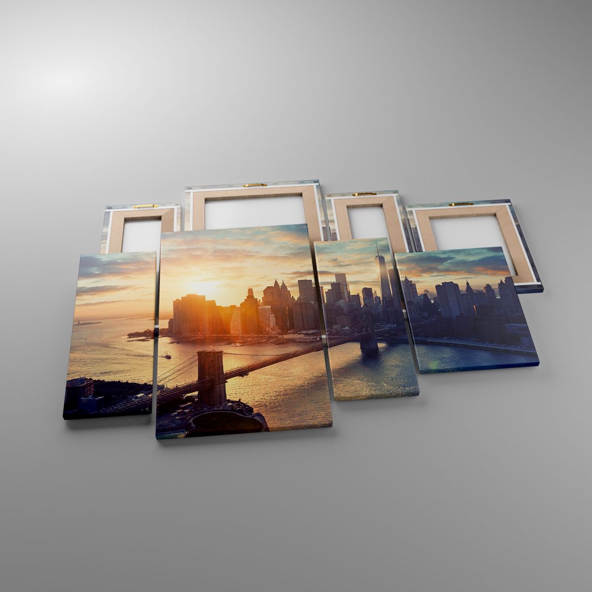Leinwandbild New York, Leinwandbild Brooklyn Brücke, Leinwandbild Die Architektur, Leinwandbild Stadt, Leinwandbild Der Sonnenuntergang