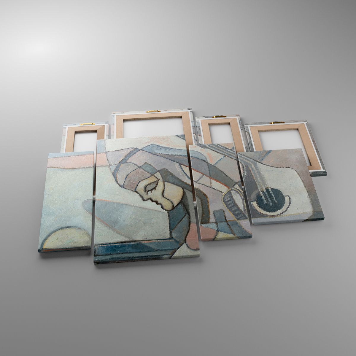 Leinwandbild Abstraktion, Leinwandbild Kubismus, Leinwandbild Personen, Leinwandbild Kunst, Leinwandbild Malerei