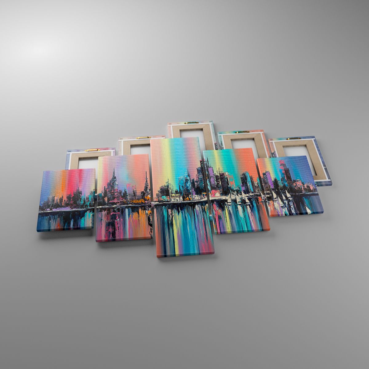 Leinwandbild Stadt, Leinwandbild Die Architektur, Leinwandbild Fluss, Leinwandbild Panorama, Leinwandbild Kunst