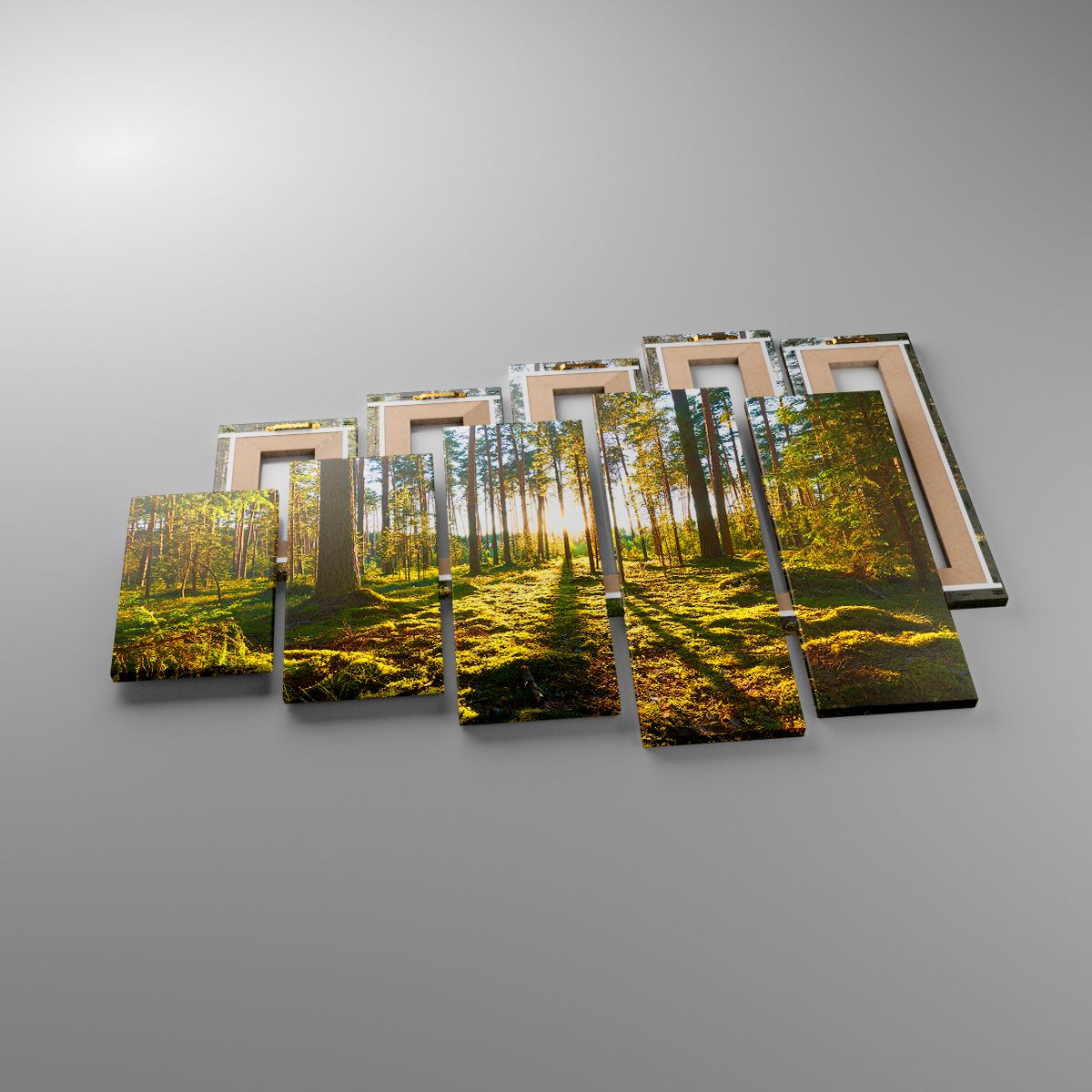 Leinwandbild Landschaft, Leinwandbild Wald, Leinwandbild Natur, Leinwandbild Sonnenstrahlen, Leinwandbild Bäume