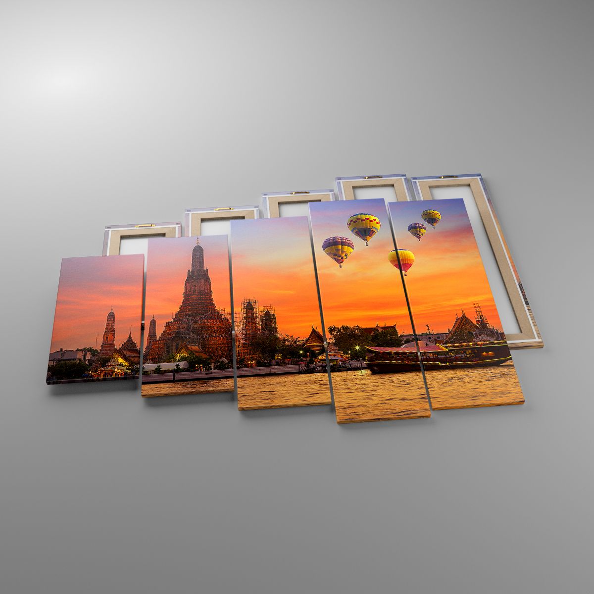 Cuadro Bangkok, Cuadro Templo Del Amanecer, Cuadro Tailandia, Cuadro Globos, Cuadro Asia