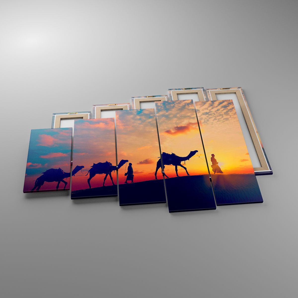 Obrazy Krajobraz, Obrazy Pustynia, Obrazy Wielbłąd, Obrazy Safari, Obrazy Zachód Słońca