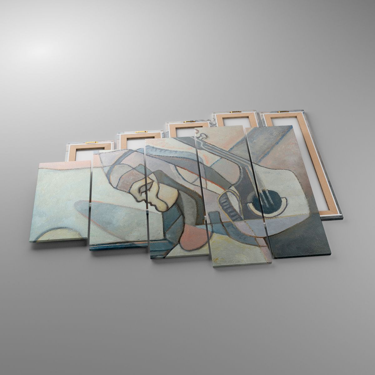 Leinwandbild Abstraktion, Leinwandbild Kubismus, Leinwandbild Personen, Leinwandbild Kunst, Leinwandbild Malerei