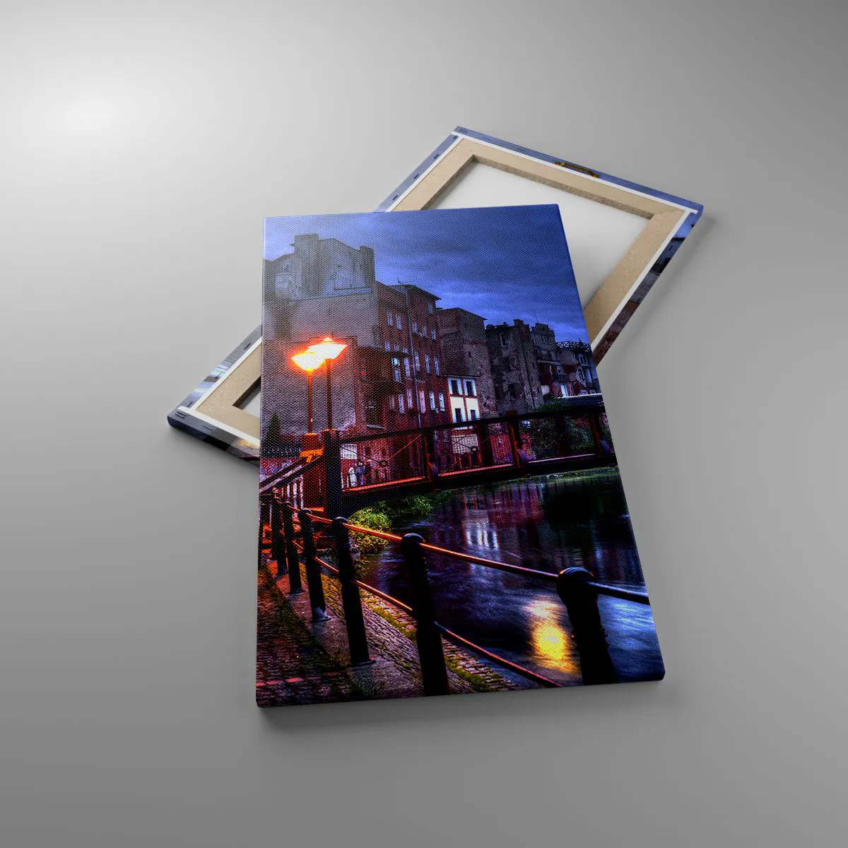 Cuadro sobre lienzo - Impresión de Imagen - No conocías Bydgoszcz así - 45x80 cm