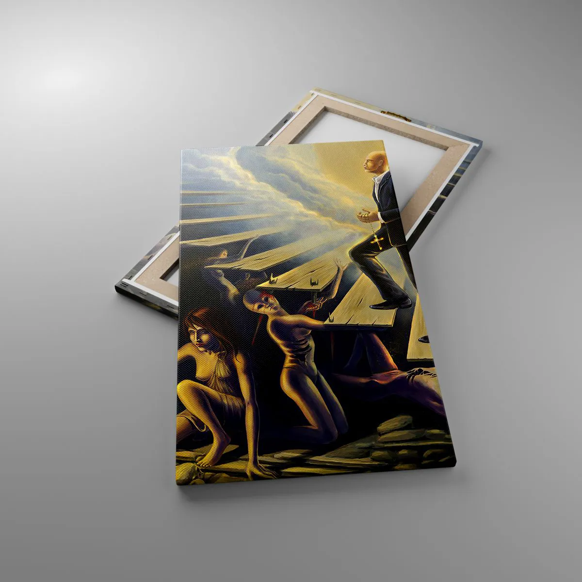 Canvas picture - A Dantesque Journey towards the Light - 45x80 cm