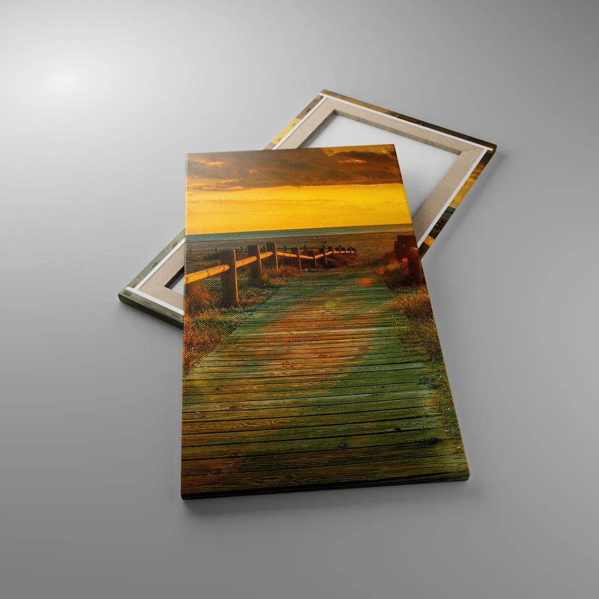 Obraz na płótnie - Skąpane w starym złocie - 45x80 cm