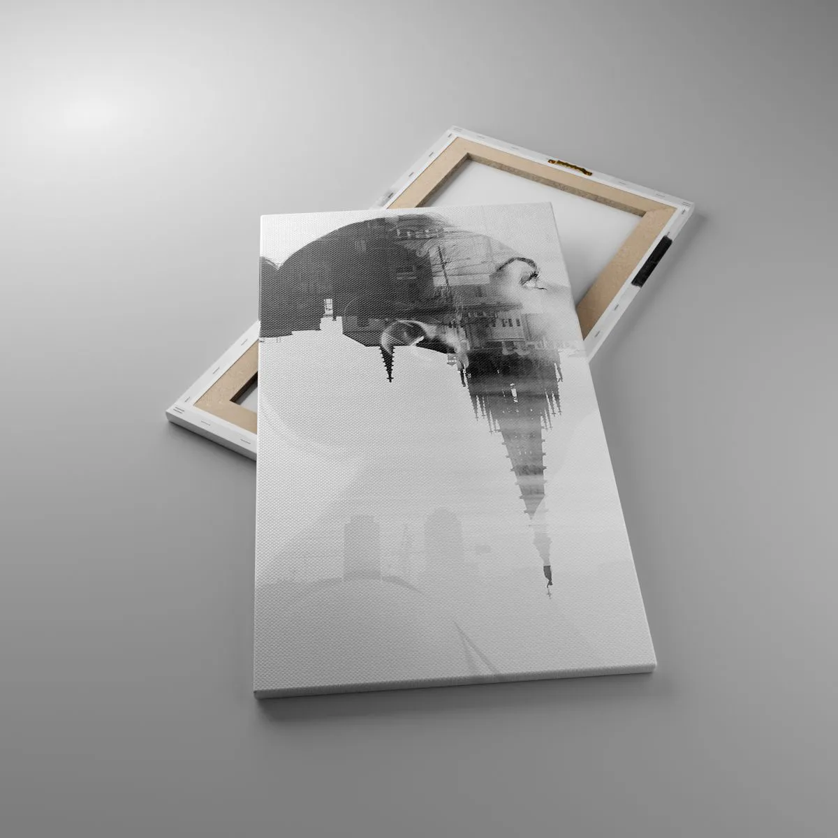 Canvastavla - Bild på duk - På rutans båda sidor - 45x80 cm