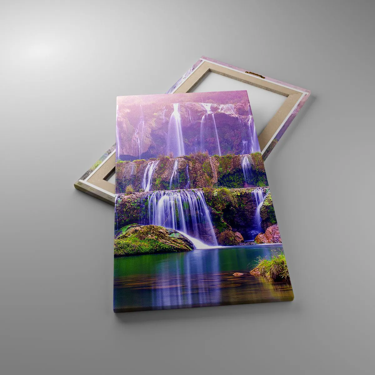 Lærredstryk - Billede på lærred - Trappe til himlen - 45x80 cm