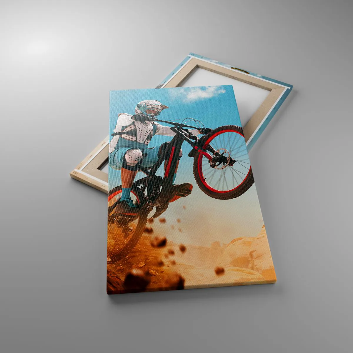 Vászonkép - Kerékpáros őrület ördöge - 45x80 cm