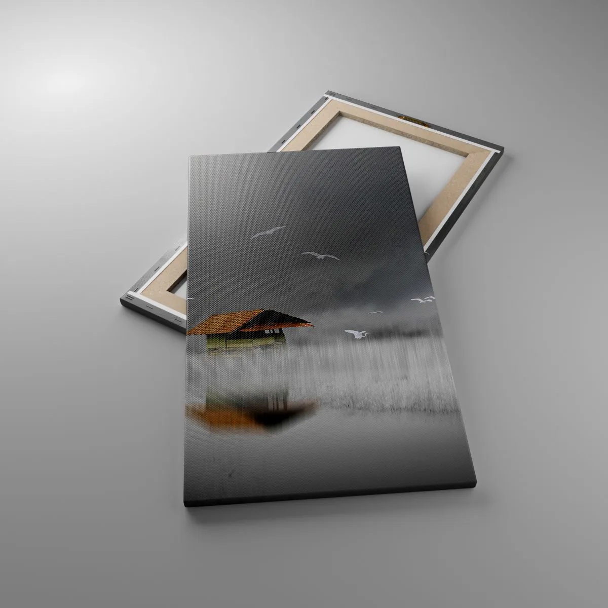 Obraz na płótnie - Schronienie przed deszczem - 45x80 cm