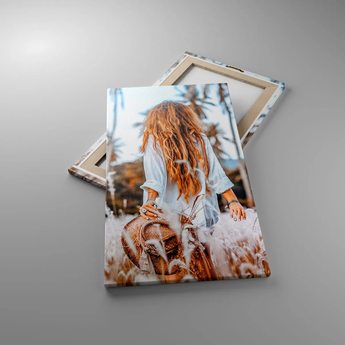 Impression sur toile - Image sur toile - Né de peluches d'herbe - 45x80 cm