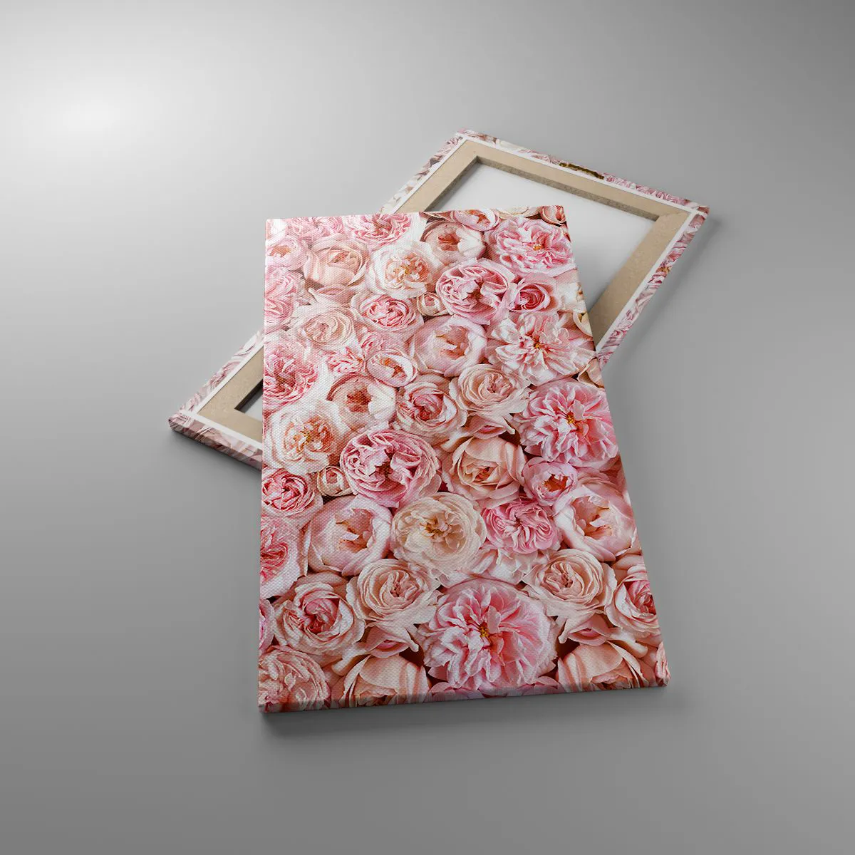 Lærredstryk - Billede på lærred - Overstrøet med roser - 45x80 cm