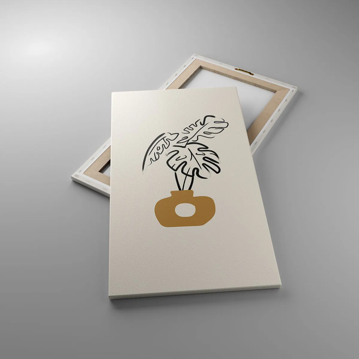 Vászonkép - Monstera - a ház díszítése - 45x80 cm