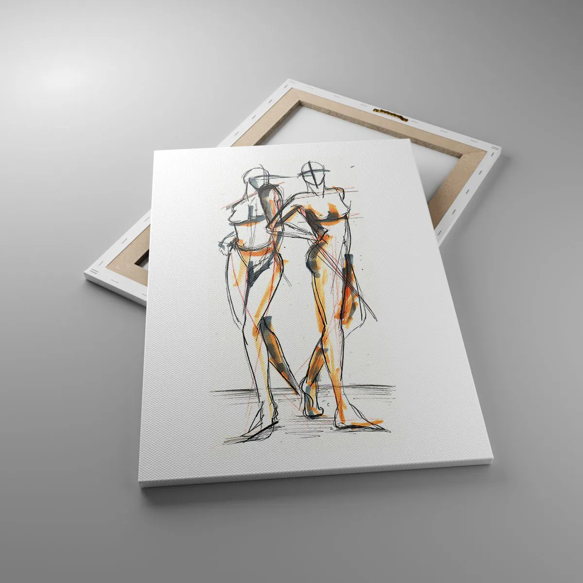 Lærredstryk - Billede på lærred - En undersøgelse af charme - 50x70 cm