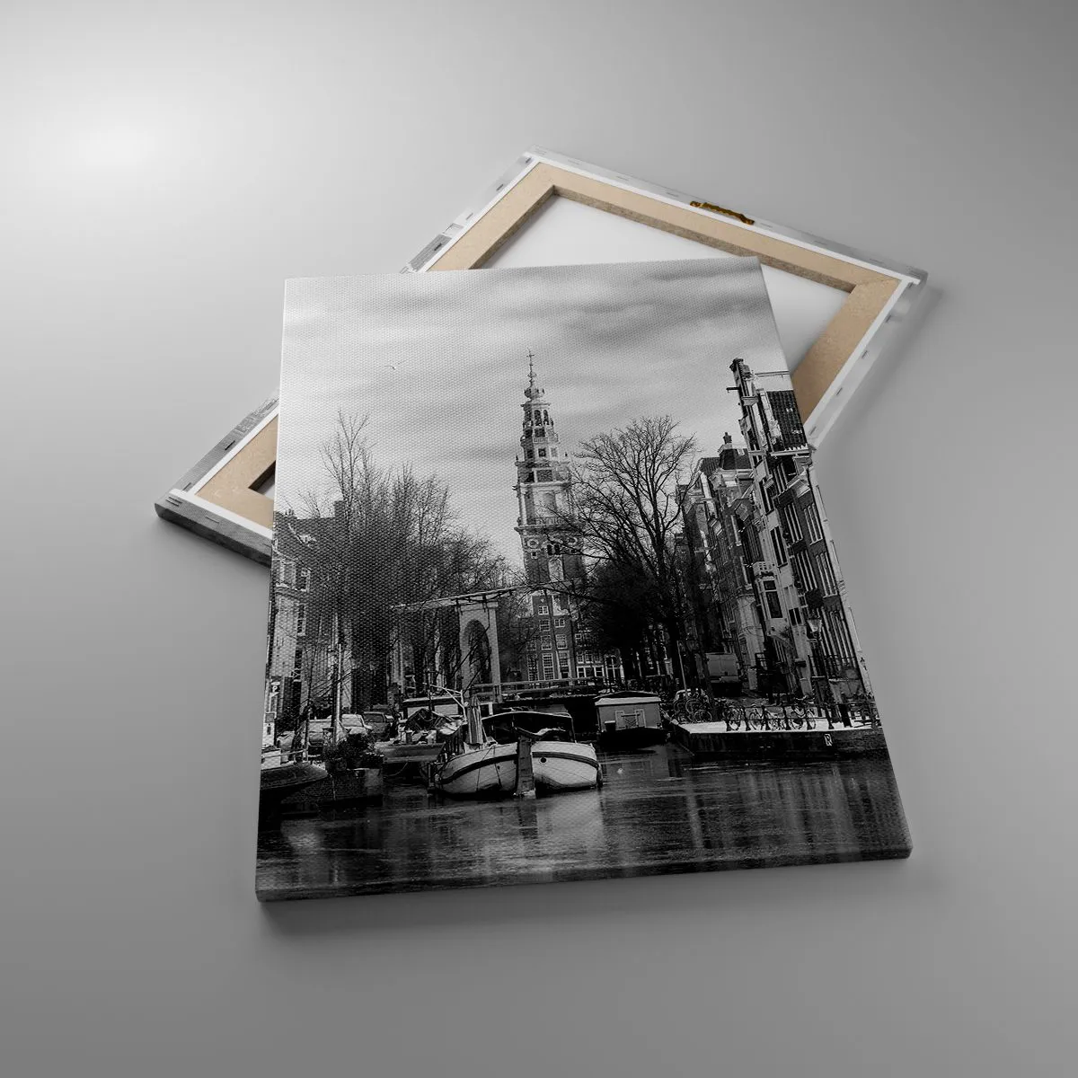 Lærredstryk - Billede på lærred - Amsterdam stemning - 50x70 cm