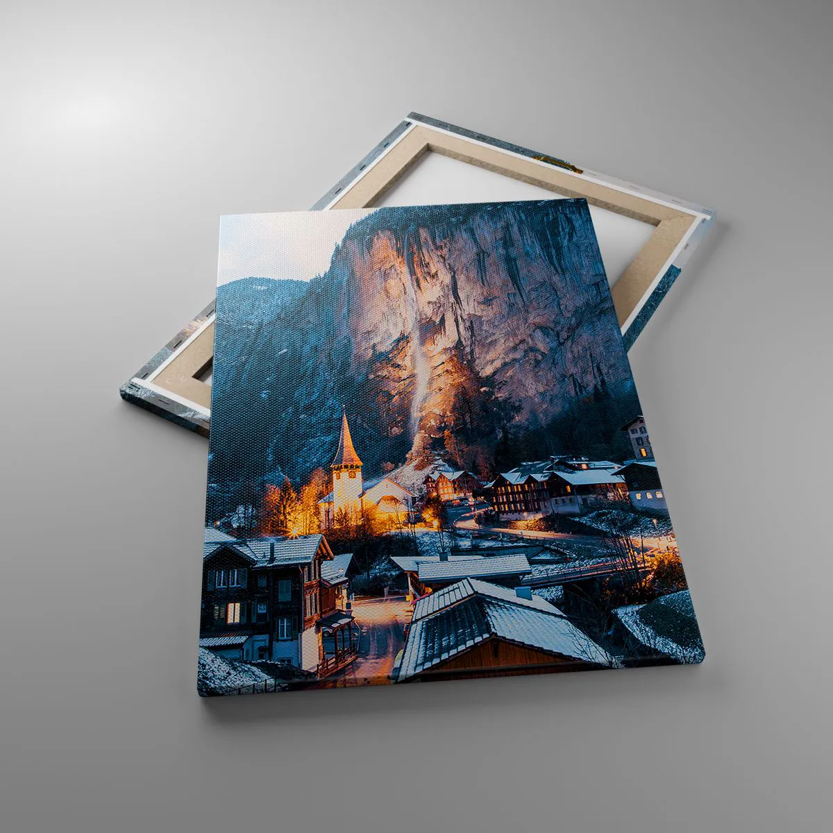 Lærredstryk - Billede på lærred - Vinterens lysende ånd - 50x70 cm