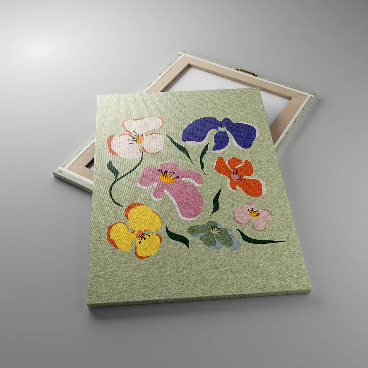 Schilderen op canvas - Viooltjes welkom - 50x70 cm