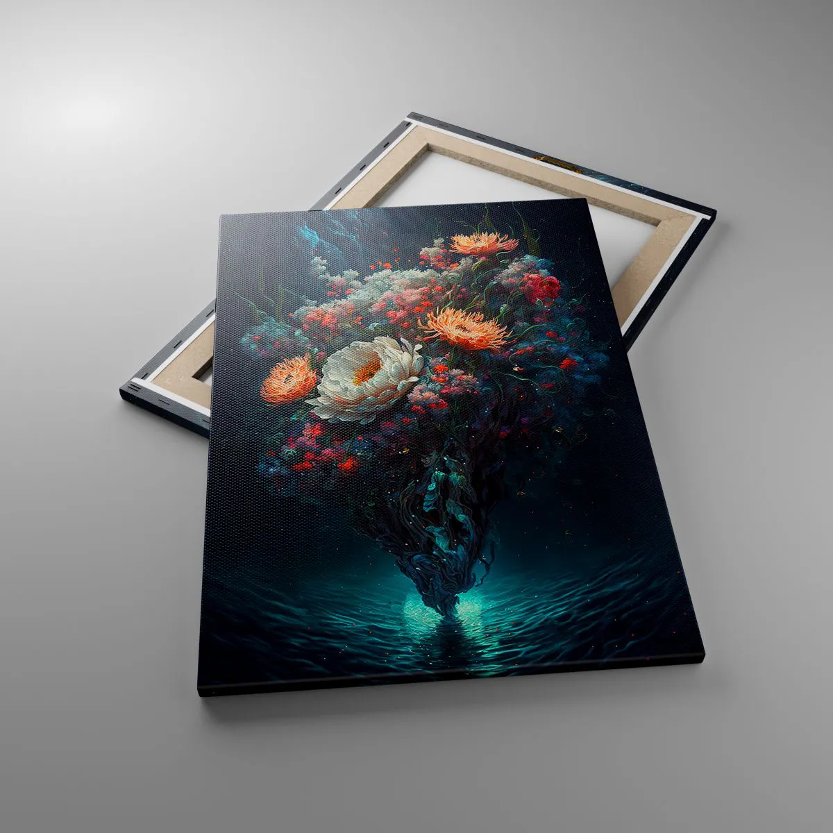 Lærredstryk - Billede på lærred - Mærkelig have - 50x70 cm