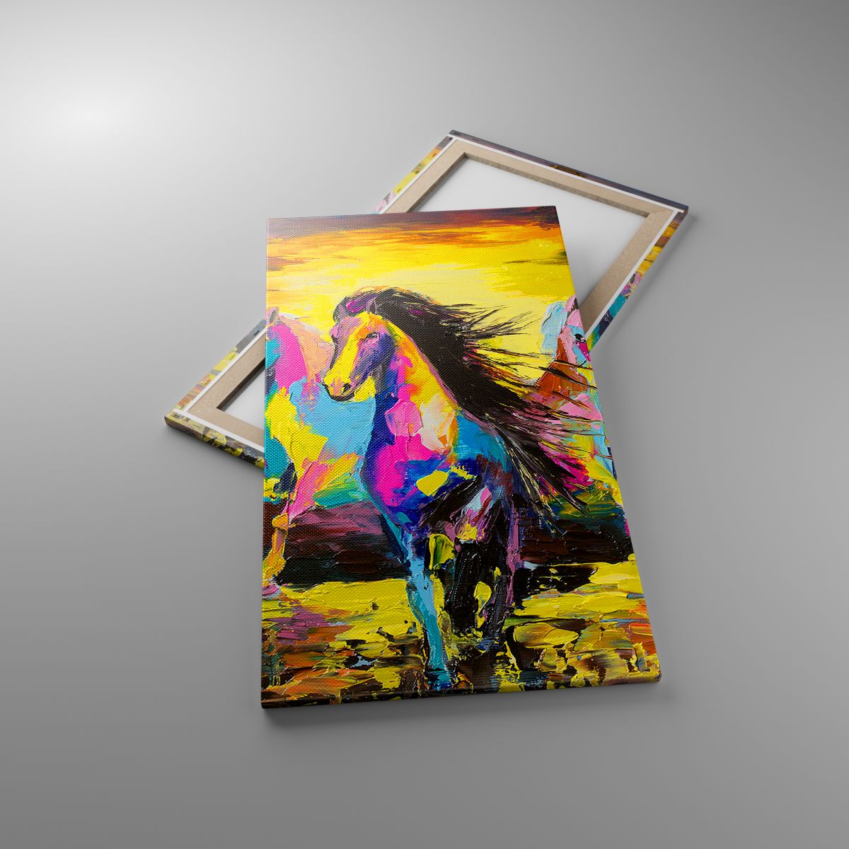 Leinwandbild Tiere, Leinwandbild Die Pferde, Leinwandbild Freiheit, Leinwandbild Kunst, Leinwandbild Abstraktion