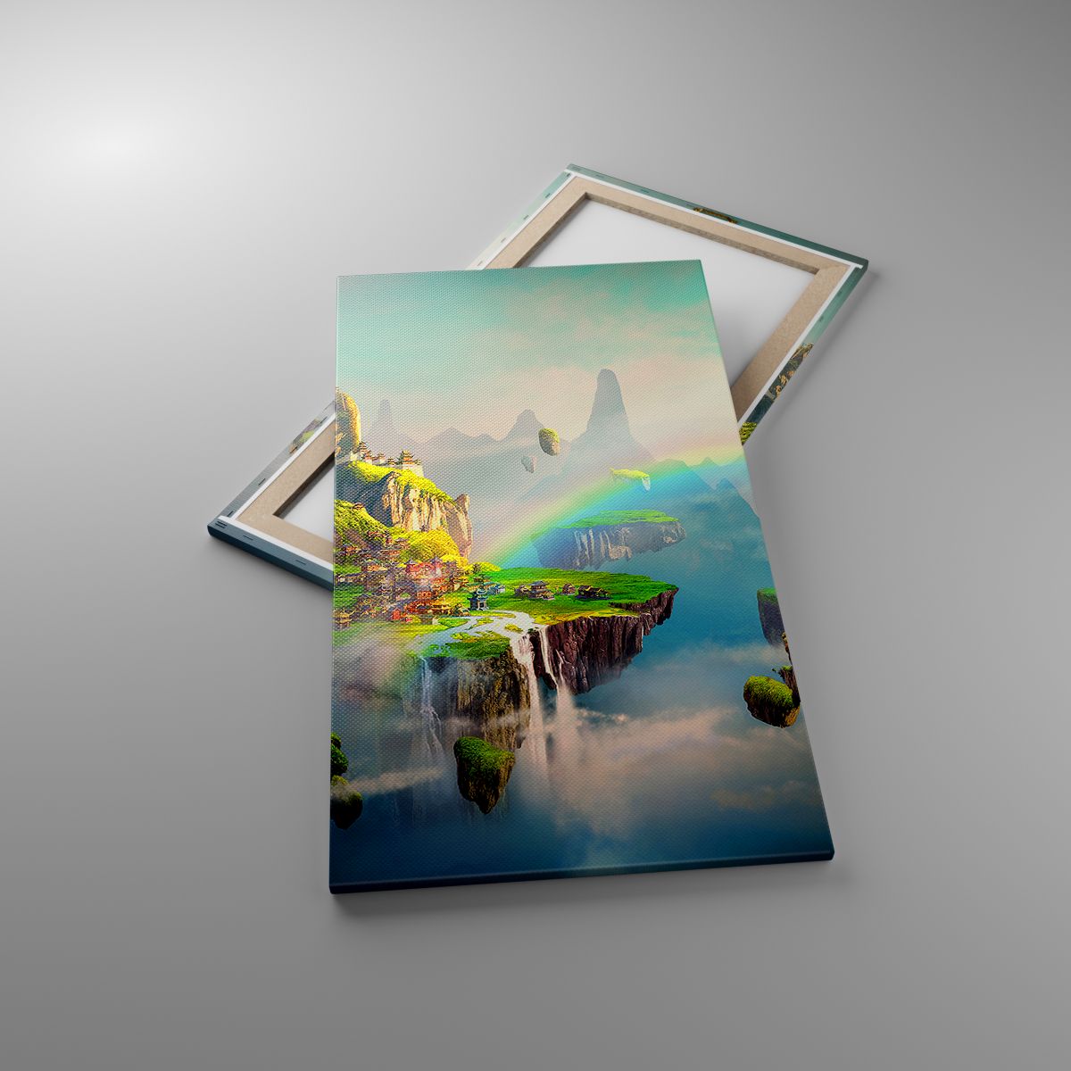 Leinwandbild Fantastisch, Leinwandbild Abstraktion, Leinwandbild Landschaft, Leinwandbild Regenbogen, Leinwandbild Wasserfall