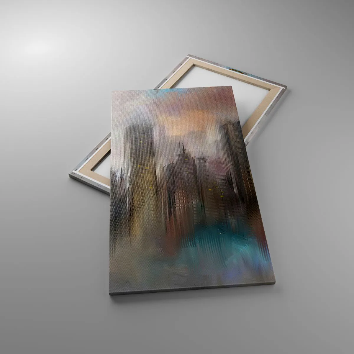 Impression sur toile - Image sur toile - Une composition d'acier, de pierre et de brouillard - 55x100 cm