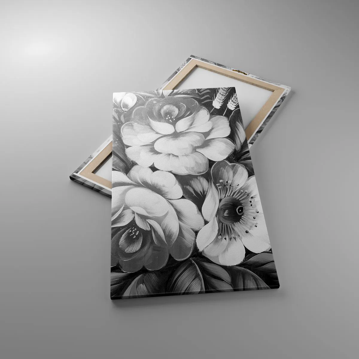 Cuadro sobre lienzo - Impresión de Imagen - Hermoso incluso en el gris - 55x100 cm