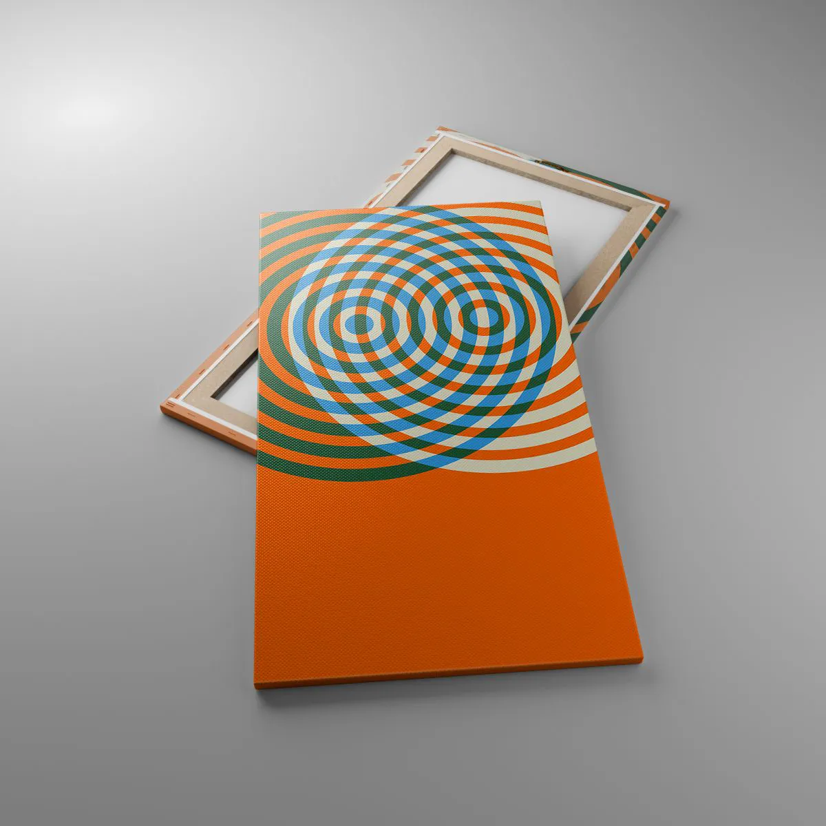 Obraz na płótnie - Abstrakcyjna wariacja kolista - 55x100 cm