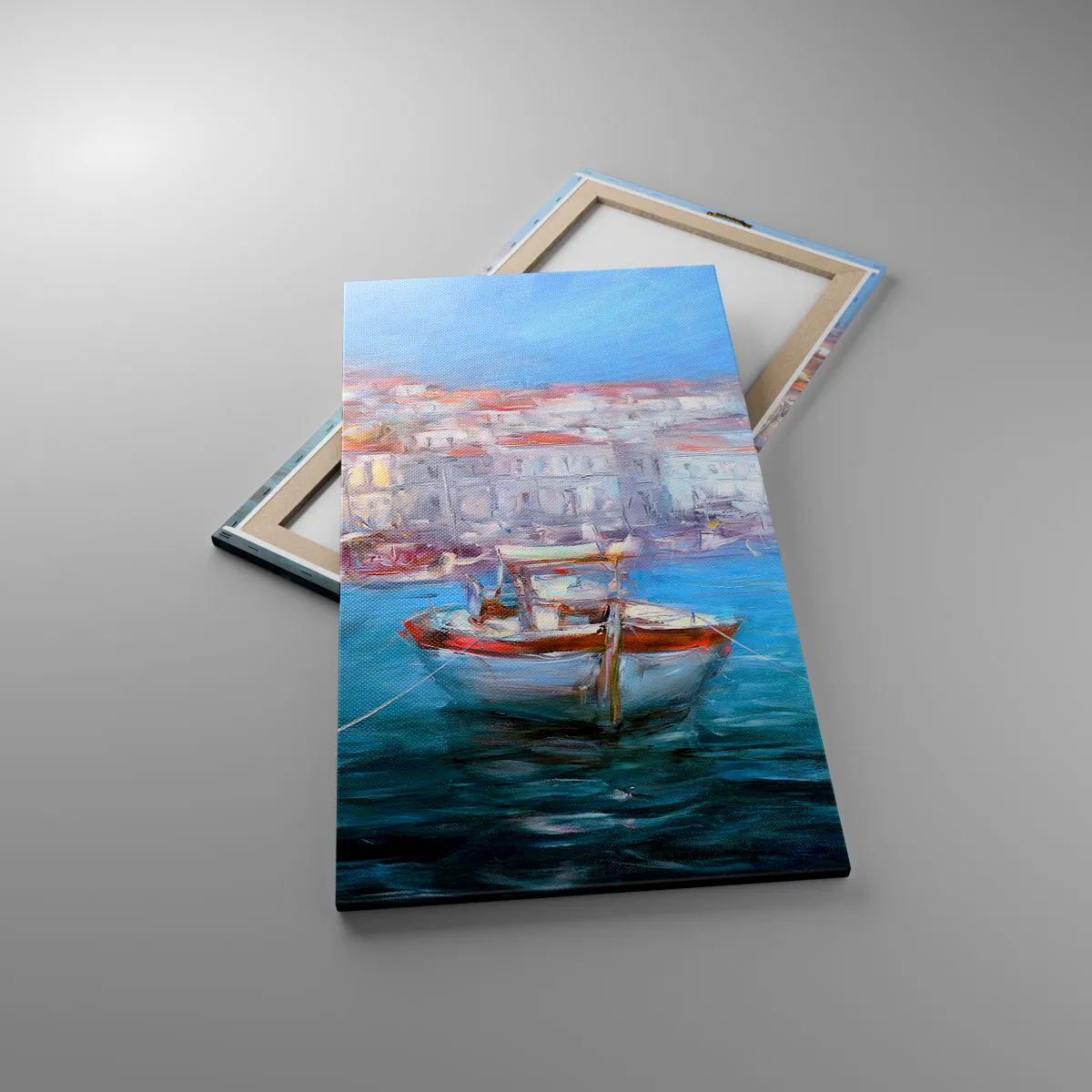 Lærredstryk - Billede på lærred - Italiensk bugt - 55x100 cm