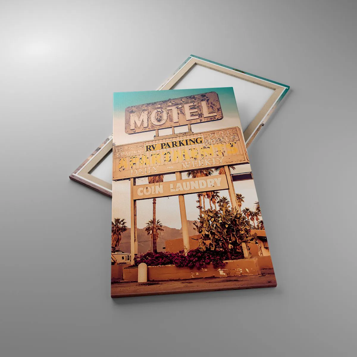 Lærredstryk - Billede på lærred - Her er tiden standset - 65x120 cm