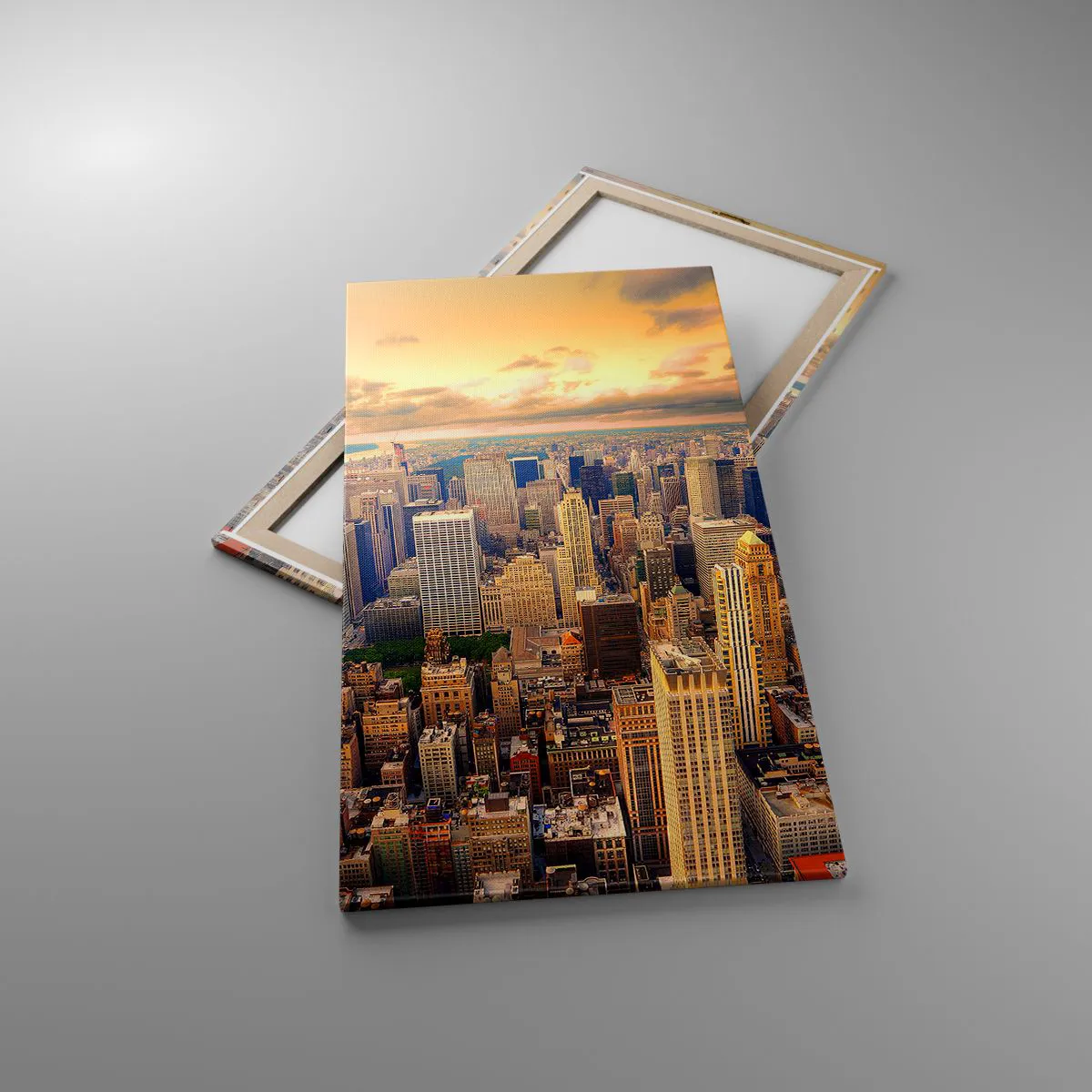 Impression sur toile - Image sur toile - Métropole dorée - 65x120 cm